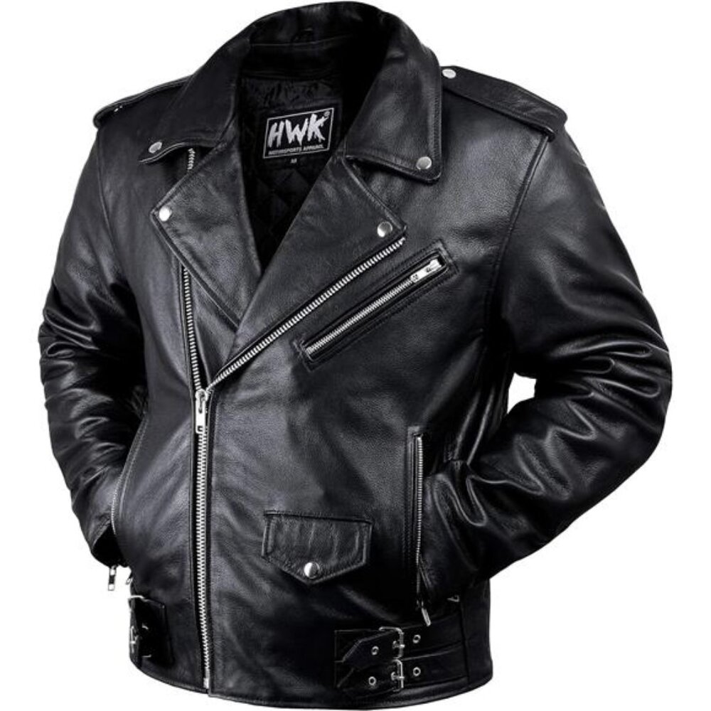 Leather Motorcycle Jacket Ultra Comfy Vintage Style Black Leather Jacket